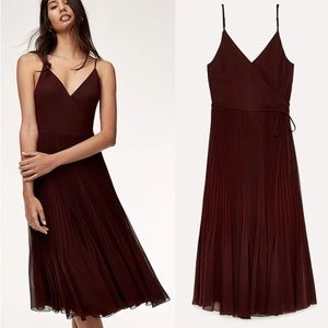WILFRED  BEAUNE Accordian Pleated Wrap Dress in Size S